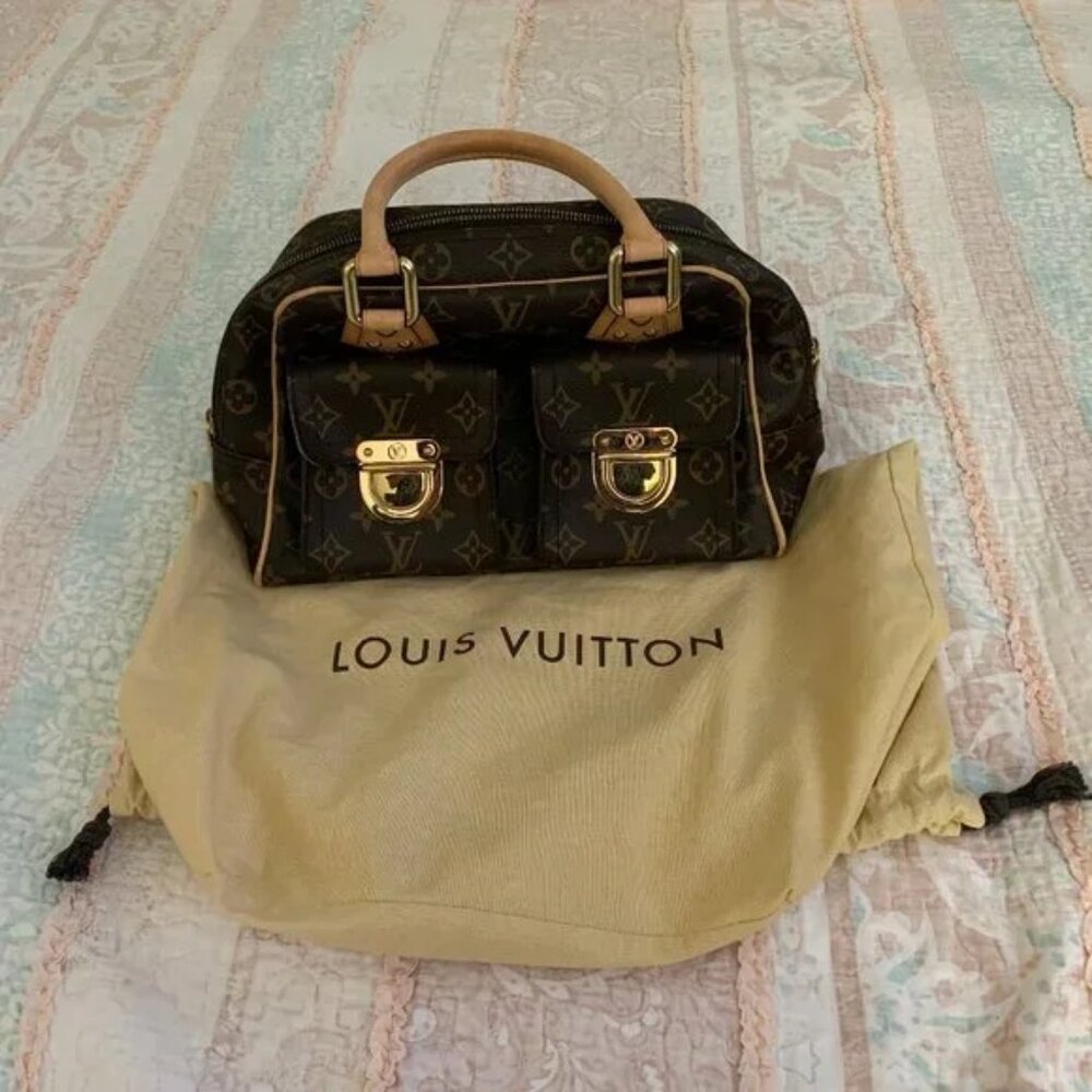 Authentic Louis Vuitton Manhattan PM w/ Dust Bag USED